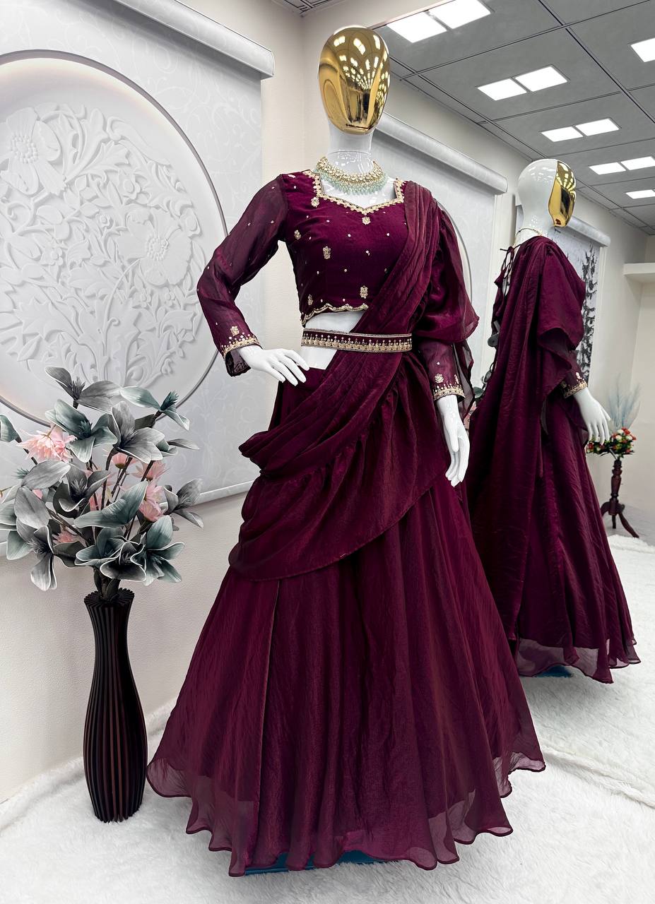 Vastrawear Launching  Designer Party Wear Lahenga Saree Collection