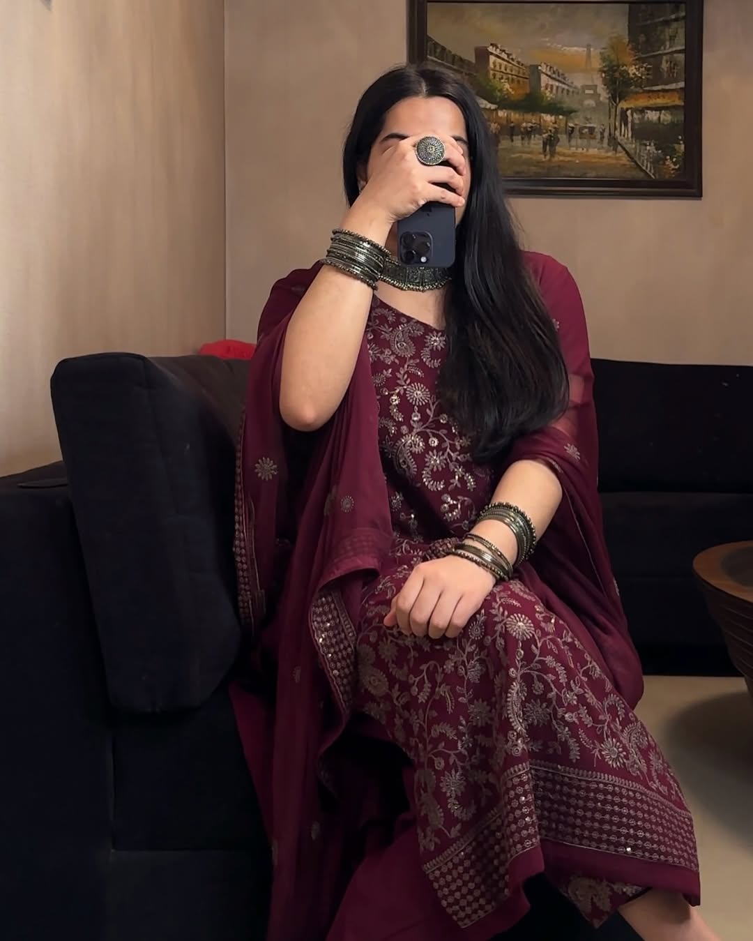 Premium Maroon Color Heavy Floral Embroidered Georgette Suit Set with Matching Dupatta | Traditional Festive & Party Wear Ethnic Outfit for Women