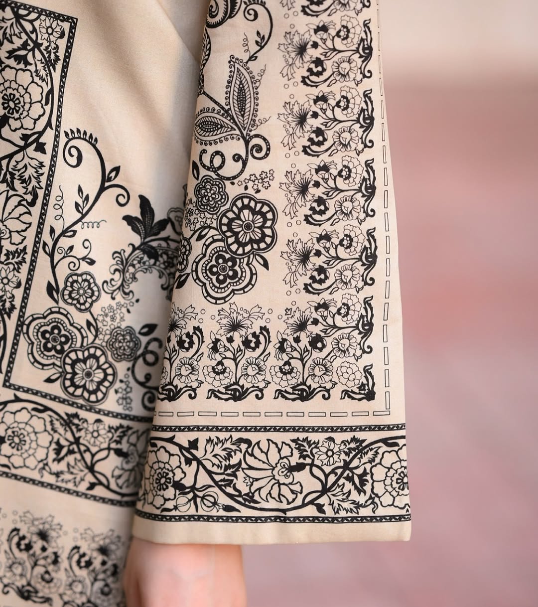 "Elegant  Printed Lawn Kurti for Women with Intricate Floral Patterns, Straight Long Shirt Design, and Comfortable Fabric – Perfect for Casual, Office, and Everyday Wear