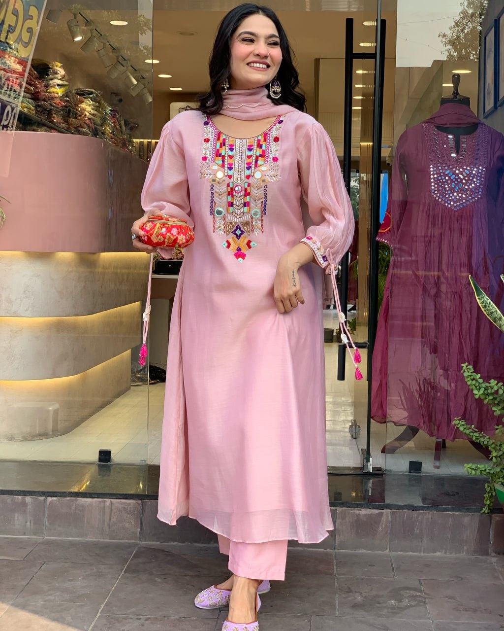 Elegant Kurti with Pant & Dupatta | Stylish Ethnic Set for Women