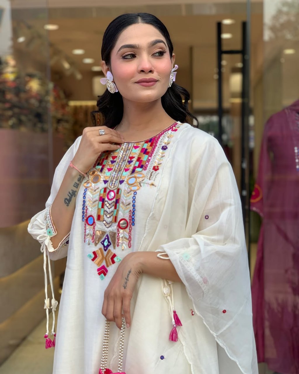 Elegant Kurti with Pant & Dupatta | Stylish Ethnic Set for Women