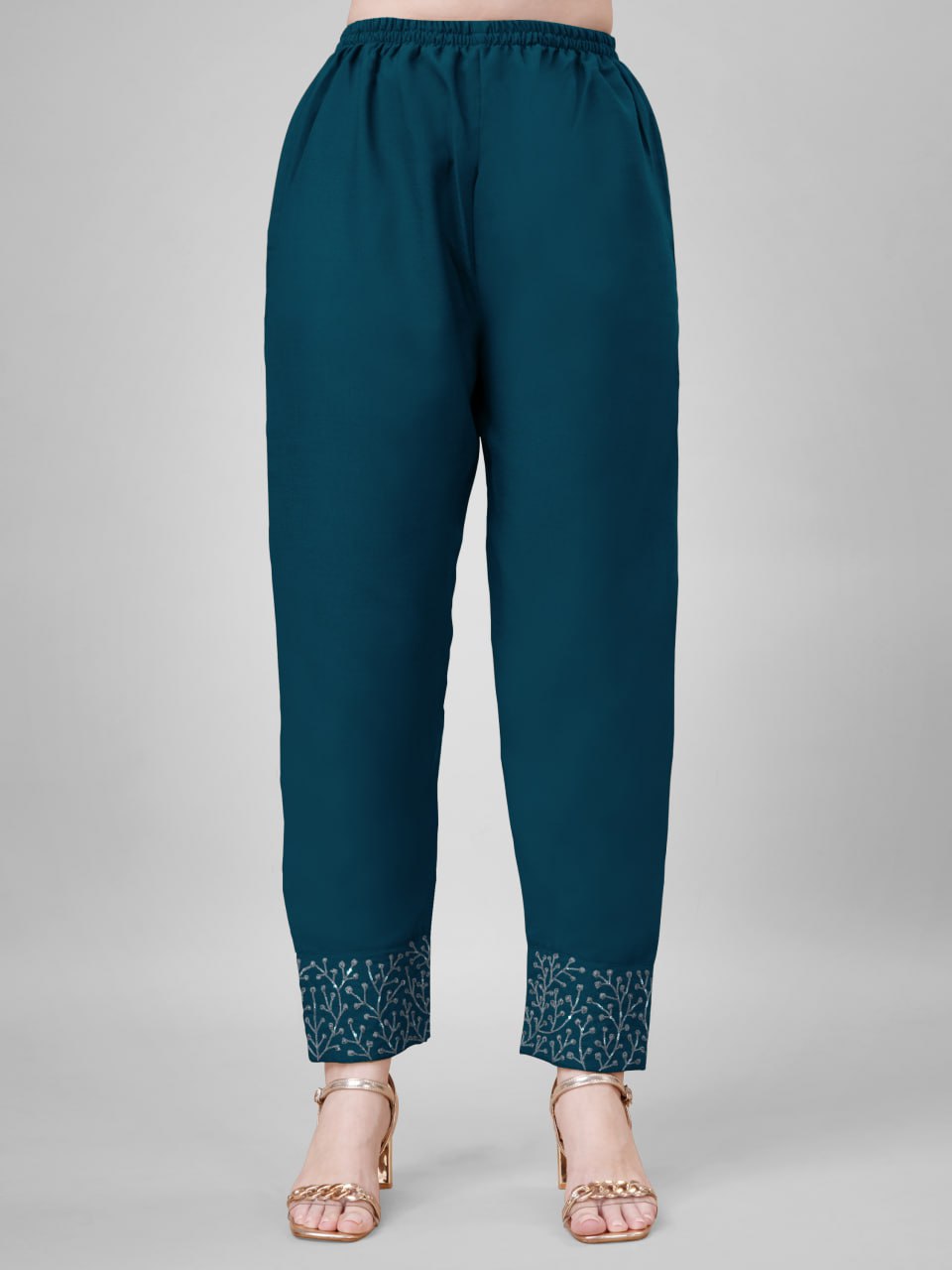 Elegant  Cotton Kurta Set with Embroidered Neckline and Printed Dupatta – Daily & Office Wear