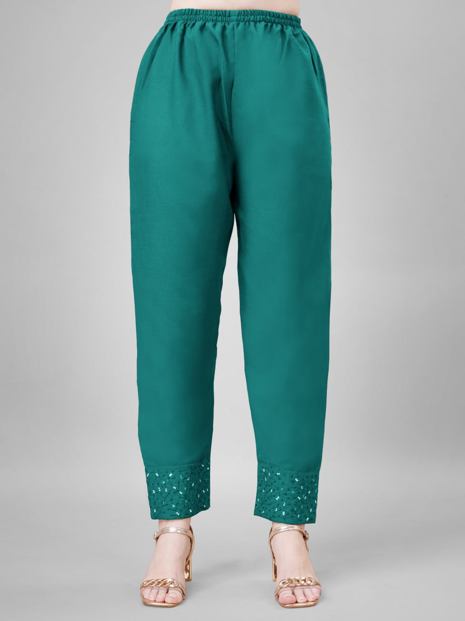 Elegant  Cotton Kurta Set with Embroidered Neckline and Printed Dupatta – Daily & Office Wear