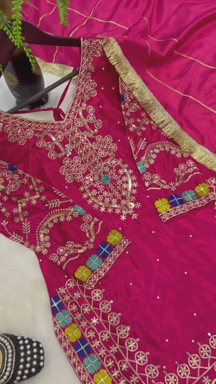 Presenting New Trending Top , Sarara Plazo And Dupatta By Vastra Wear